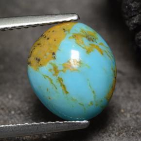 2.22カラットの天然ブルーターコイズ（11×9.6 mm・ファンシーシェイプ）