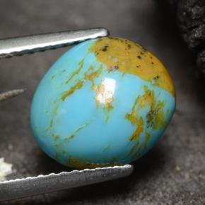 2.22カラットの天然ブルーターコイズ（11×9.6 mm・ファンシーシェイプ）