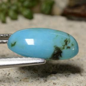 1.95カラットの天然ブルーターコイズ（11.7×6.8 mm・オーバルカット）