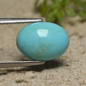 2.15カラットの天然ブルーターコイズ（10.8×8 mm・オーバルカット）