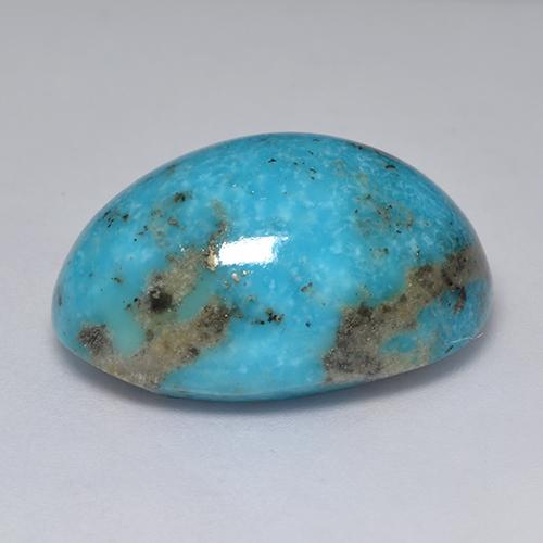 31.22カラットの天然ミディアム緑がかった青ターコイズ（24.3×16.3 mm・オーバルカット）