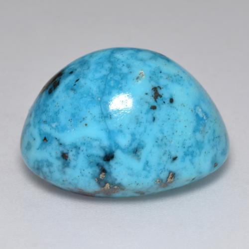 27.18カラットの天然緑がかった青ターコイズ（19.8×16.4 mm・オーバルカット）