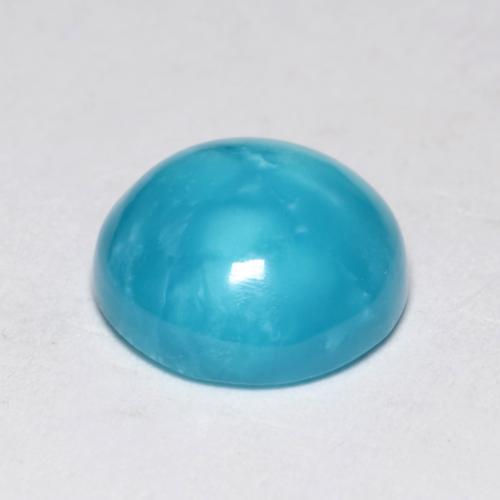 2.32カラットの天然緑がかった青ターコイズ（9.05 mm・ラウンドカット）
