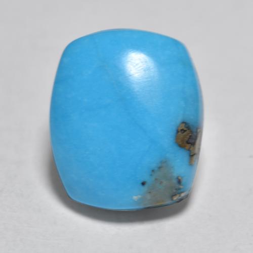 3.56カラットの天然ティールターコイズ（10.9×9.2 mm・クッションカット）