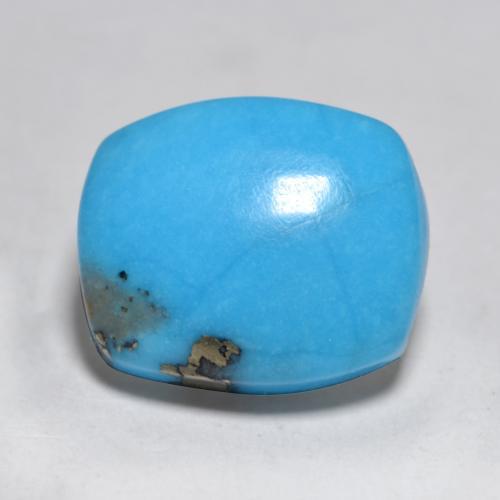 3.56カラットの天然ティールターコイズ（10.9×9.2 mm・クッションカット）