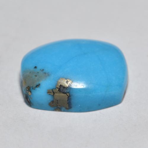 3.56カラットの天然ティールターコイズ（10.9×9.2 mm・クッションカット）
