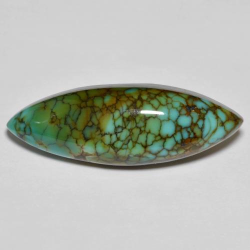 11.50カラットの天然マルチカラーターコイズ（28×9.7 mm・マーキス）