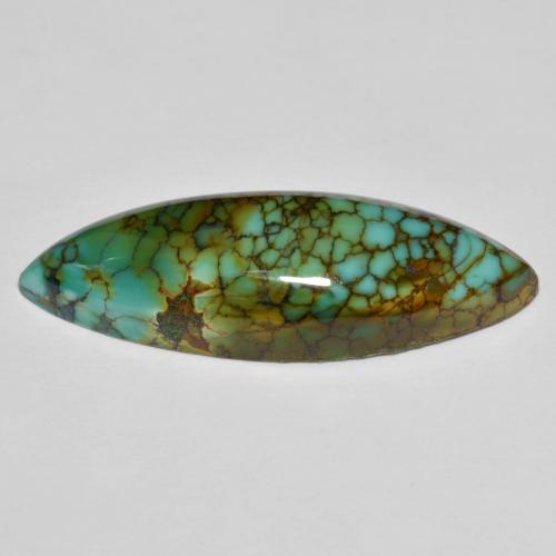 11.50カラットの天然マルチカラーターコイズ（28×9.7 mm・マーキス）