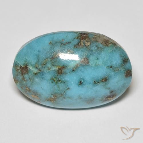 21.29ct 天然 ティール ターコイズ, 楕円形, オペーク, Photo A