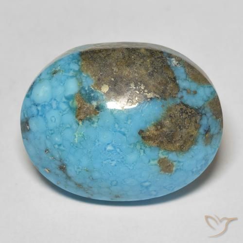 21.38ct 天然 緑がかったブルー ターコイズ, 楕円形, オペーク