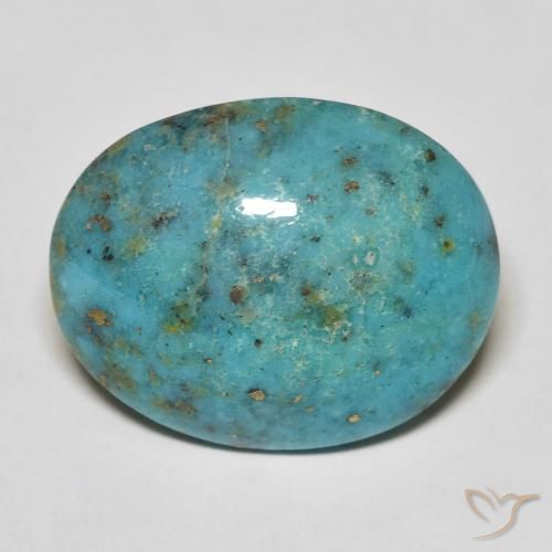 20.24ct 天然 青みがかったグリーン ターコイズ, 楕円形, オペーク