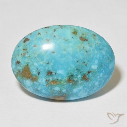 37.69ct 天然 ミディアム緑がかった青 ターコイズ, 楕円形, オペーク