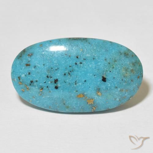 22.58ct 天然 グリーンブルー ターコイズ, 楕円形, オペーク