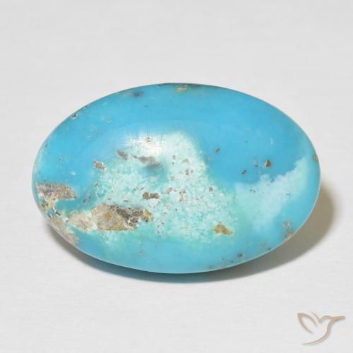 22.46ct 天然 緑がかったブルー ターコイズ, 楕円形, オペーク