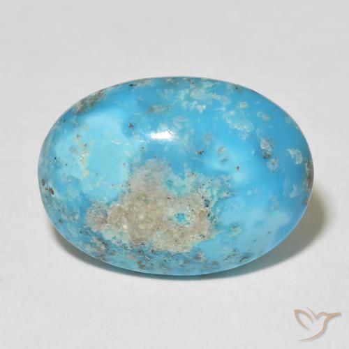 15.69ct 天然 緑がかったブルー ターコイズ, 楕円形, オペーク