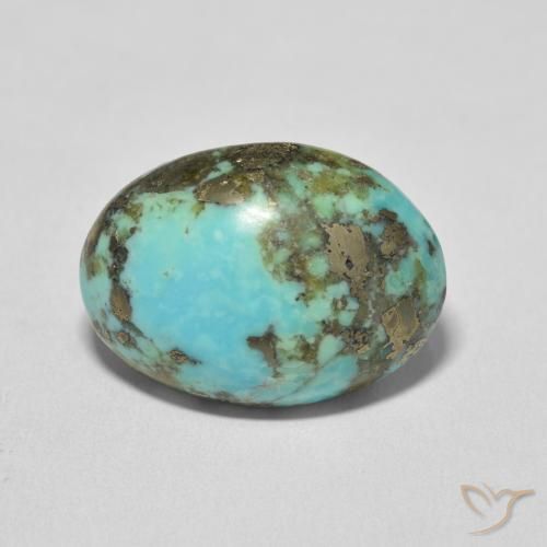 20.88ct 天然 グリーンブルー ターコイズ, 楕円形, オペーク