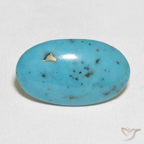 15.16ct 天然 ミディアムティール ターコイズ, 楕円形, オペーク