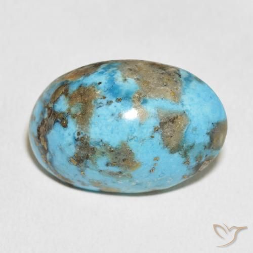 27.55ct 天然 緑がかったブルー ターコイズ, 楕円形, オペーク