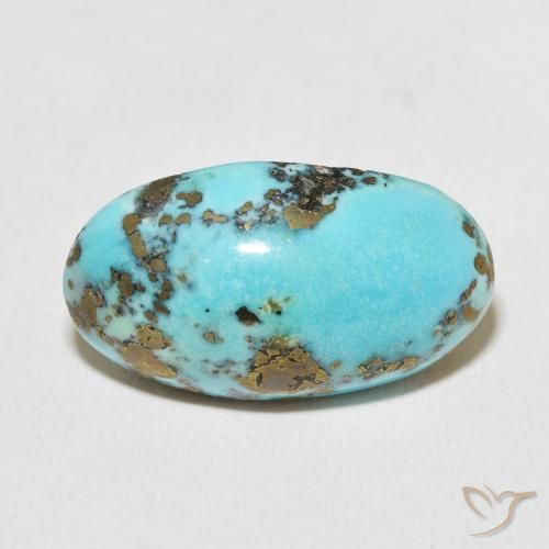 25.11ct 天然 緑がかったブルー ターコイズ, 楕円形, オペーク
