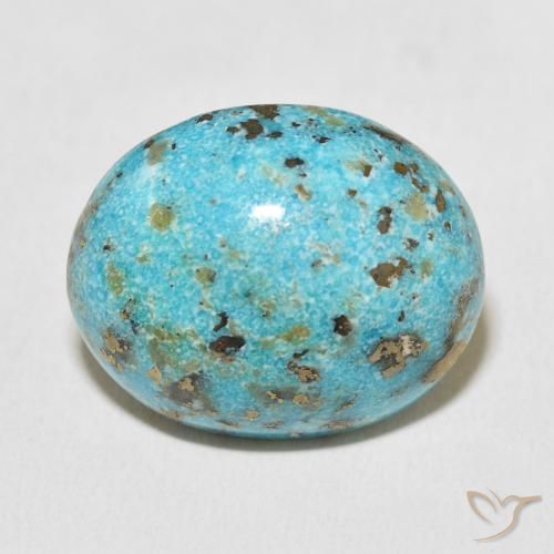 26.96ct 天然 ブルーグリーン ターコイズ, 楕円形, オペーク