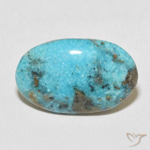 22.49ct 天然 ミディアム緑がかった青 ターコイズ, 楕円形, オペーク