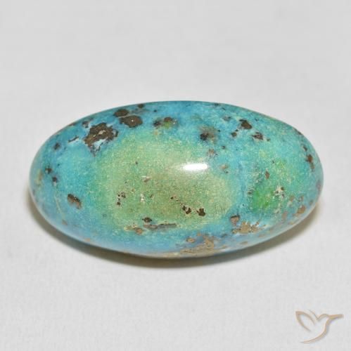 60.47ct 天然 ミディアム青みがかった緑 ターコイズ, 楕円形, オペーク