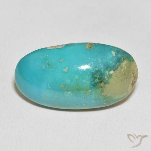 27.56ct 天然 グリーンブルー ターコイズ, 楕円形, オペーク