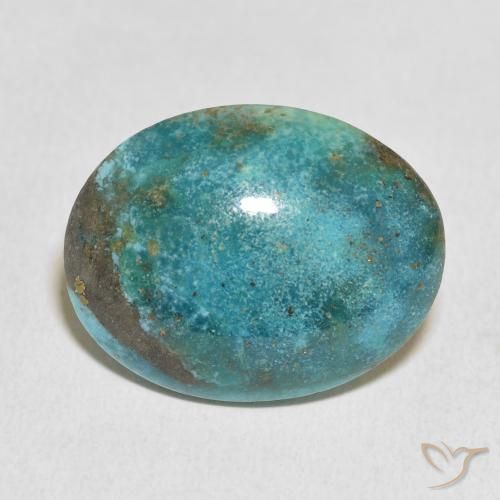 20.56ct 天然 ダークグリーンがかったブルー ターコイズ, 楕円形, オペーク
