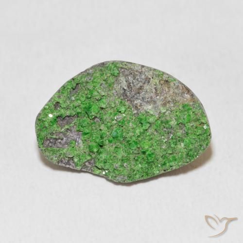 10.37ct 天然 エレクトリックグリーン ウバロバイト ガーネットドゥルージー, ファンシー, オペーク