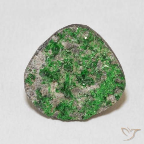 9.44ct 天然 Deep Earthy Green ウバロバイト ガーネットドゥルージー, ファンシー, オペーク