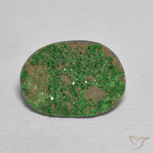 8.32ct 天然 ディープグリーン ウバロバイト ガーネットドゥルージー, ファンシー, オペーク