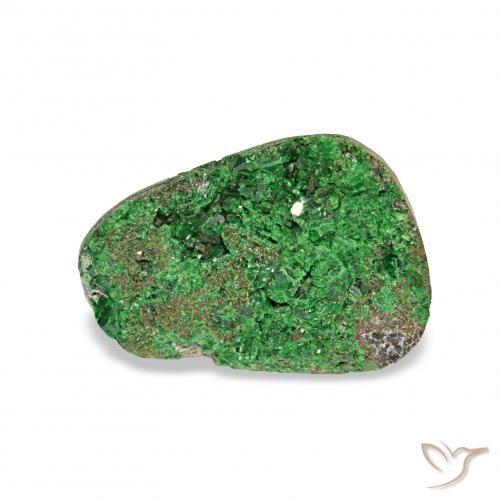 4.97ct Deep Earthy Green ウバロバイト ガーネットドゥルージー, ファンシー, オペーク