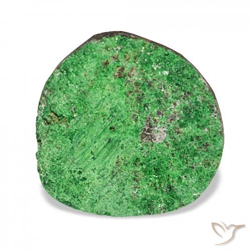 17.46ct Deep Earthy Green ウバロバイト ガーネットドゥルージー, ファンシー, オペーク