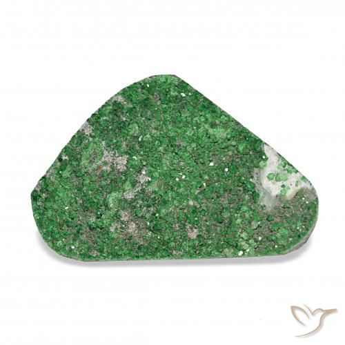 19.53ct Deep Earthy Green ウバロバイト ガーネットドゥルージー, ファンシー, オペーク