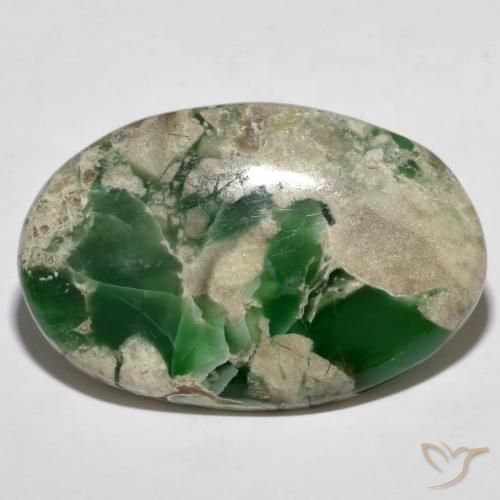 45.60ct 天然 ミディアムグリーン バリサイト, 楕円形, オペーク