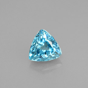 1.61カラットの天然ブルージルコン（6.6×6.4 mm・トリリアント）