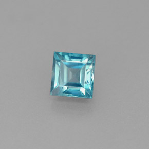 1.26カラットの天然ブルージルコン（5×4.9 mm・四角）