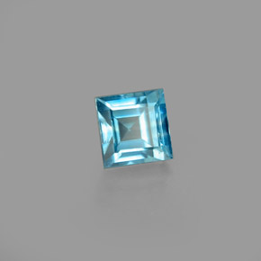 1.02カラットの天然ブルージルコン（4.6×4.6 mm・四角）