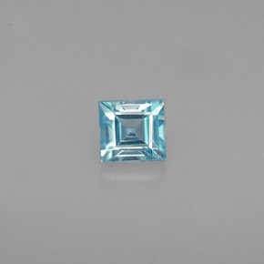 0.70カラットの天然ブルージルコン（4.3×4 mm・四角）