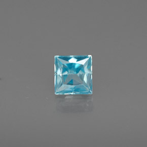 0.38カラットの天然ブルージルコン（3.7×3.5 mm・四角）