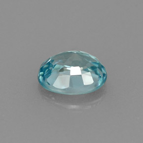 1.00カラットの天然ブルージルコン（6.1×5 mm・オーバルカット）