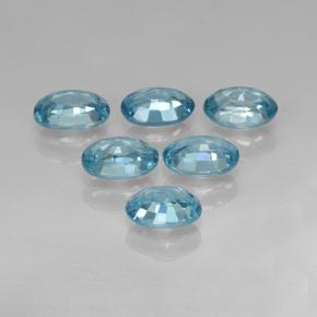 4.36カラットの天然ブルージルコン（6.1×4.1 mm・オーバルカット）