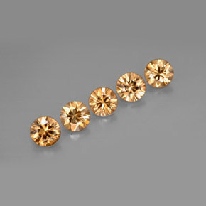 カラットの天然オレンジジルコン（4.60 mm・ラウンドカット）