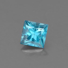 0.58カラットの天然ブルージルコン（4.2×4.1 mm・四角）