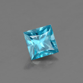 0.58カラットの天然ブルージルコン（4.2×4.1 mm・四角）