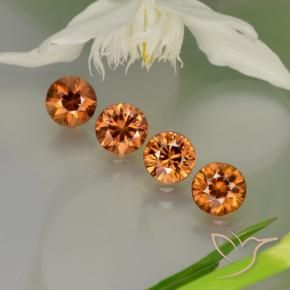 Shop natural 3.73ct Medium-Dark Orange  ジルコン gems, ラウンド, from カンボジア at GemSelect. In stock, global shipping!