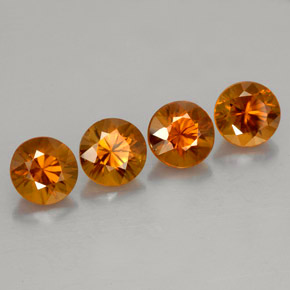 カラットの天然オレンジジルコン（5.50 mm・ラウンドカット）