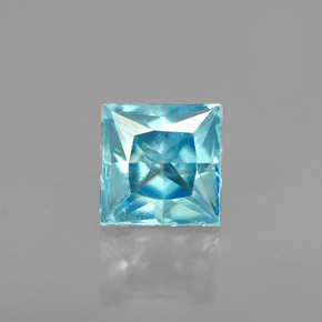 0.71カラットの天然ブルージルコン（4.4×4.4 mm・四角）