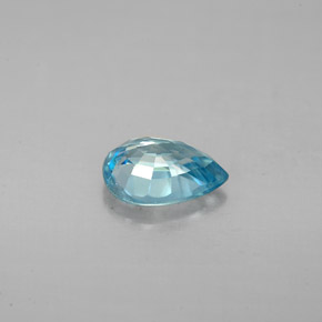 1.51カラットの天然ブルージルコン（7.9×5.7 mm・洋梨の形）