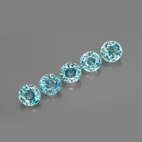 カラットの天然ブルージルコン（4.23 mm・ラウンドカット）